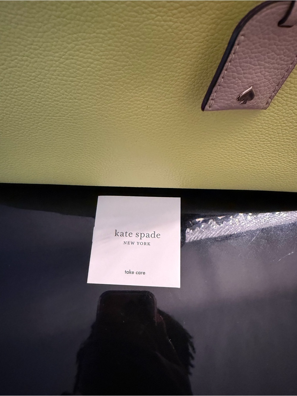 kate spade Yellow and White Colorblock Leather Tote - Picture 9 of 11